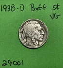 1938 D Buffalo 🦬 Indian Head Nickel 5c Vg Very Good Exact Coin In Photos