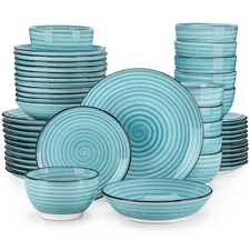 vancasso BONBON Dinnerware Set 48-Piece Stoneware Plate Bowl Set Service for 12