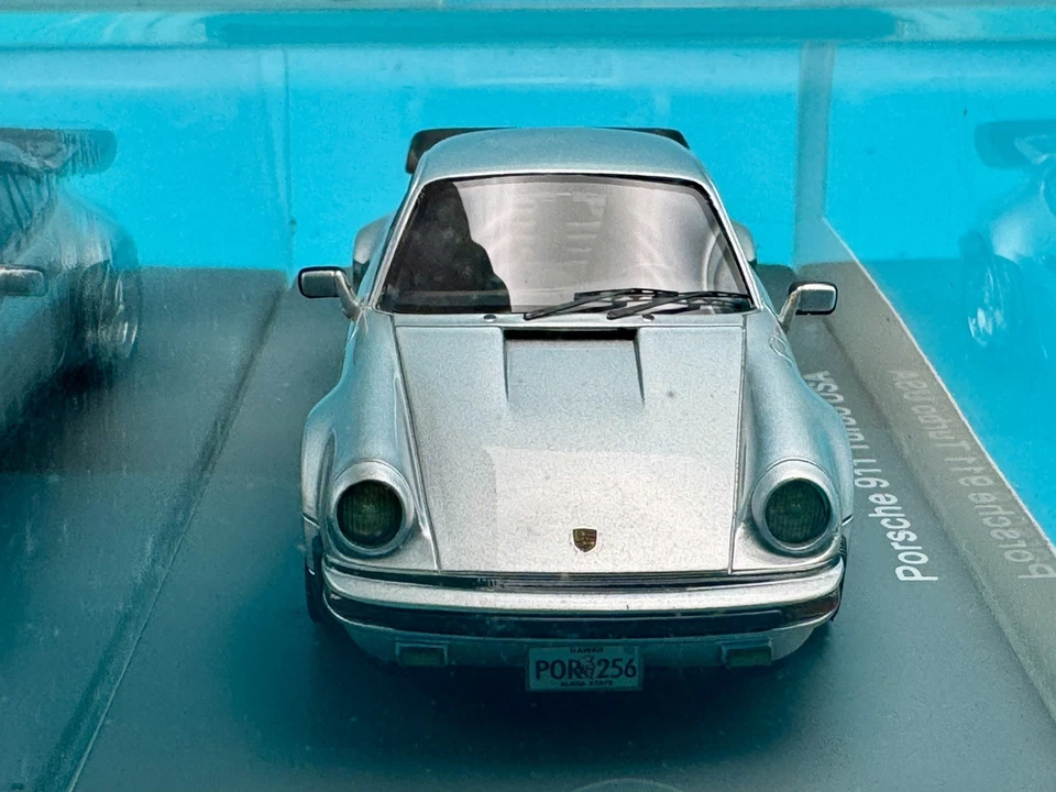 1/43 scale, NEO Scale Model Porsche 911 Turbo, Silver. Rare, New In Box. - Image 3 of 4