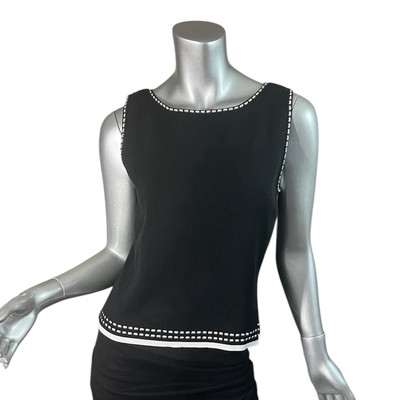 Sandra King Essentials Petite Medium Women s Sweater Tank Sleeveless Blouse
