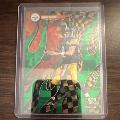 Topps Finest Torchers Aaron Rodgers #T-27 Steelers Green Refractor 16/75