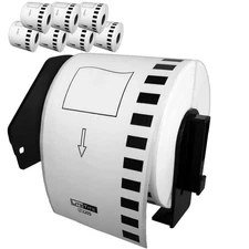 DK-2205 (8 Rolls) Continuous Length Paper Tape Labels, Compatible with Brothe...