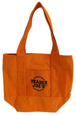 New Trader Joe  s Orange Mini Halloween Trick or Treat Canvas Tote Bag