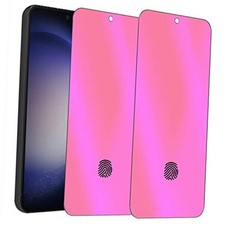 2 Pack Anti-Blue Privacy Tempered Glass for Samsung Galaxy S24 / S25 Colorful