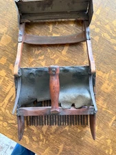 Antique Berry Picker Rake Wooden & Metal Scoop w/ Canvas Pouch – Rustic Farm