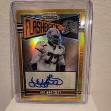2025 Panini Prizm Football Jim Jeffcoat Flashback Auto Gold Prizm /10 