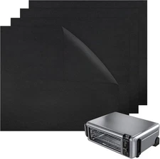 BYKITCHEN Air Fryer Oven Liners, 11x12 Inches, Set 4pcsx11*12 Black 