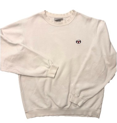 Sergio Tacchini White crewneck sweatshirt Logo Medium