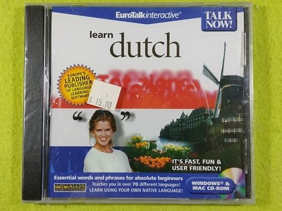 Talk Now! Learn Dutch - PC/MAC CD Rom Disc Sealed Brand New 