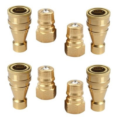 Pack of 4 Bronze Quick Separate Couplings Global Agreement Cleaning Machine