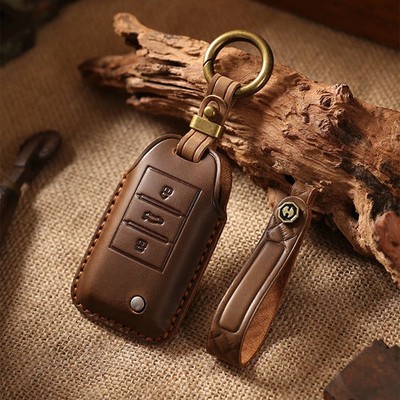 Leather Car Key Case Cover For Roewe RX5 MG3 MG5 MG6 MG7 MG ZS GT GS 350 360 750