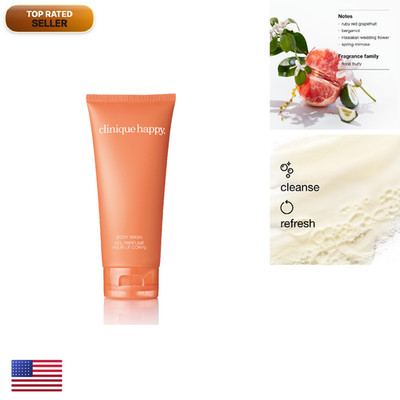 Clinique Happy Body Wash Refreshing Body Soap Shower Gel A Hint Of