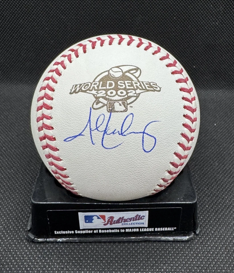 JOHN LACKEY signed 2002 World Series Baseball ANAHEIM ANGELS w/ COA JSA WITNESS - Image 3 of 4