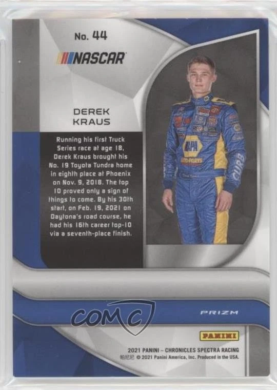 2021 Panini Chronicles Spectra Derek Kraus #44 - Image 2 of 2