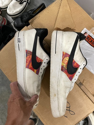 Nike Air Force 1 Low Vintage Mosaic White Retro Y2K Swoosh Sneakers Mens Size 12 - Picture 3 of 11