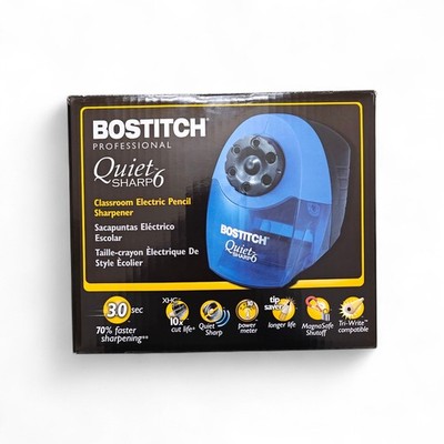Bostitch QuietSharp 6 Electric Pencil Sharpener - Blue (Read Description)