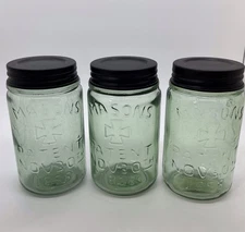 Mason's Antique Reproduction Patent 1858 Pint Jar CTW Home Collection Green (3)