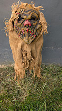 Scary Burlap Scarecrow Latex Mask Halloween Horror Costume Prop Evil Creepy