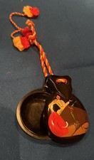 Vintage Spanish Hand-Painted Castanet   Flamenco Dancer Design