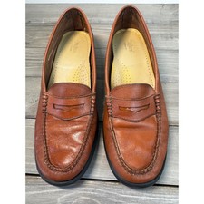 GH Bass Weejuns Katherine Brown Cognac Leather Penny Loafers 3036 Classic 8.5 M