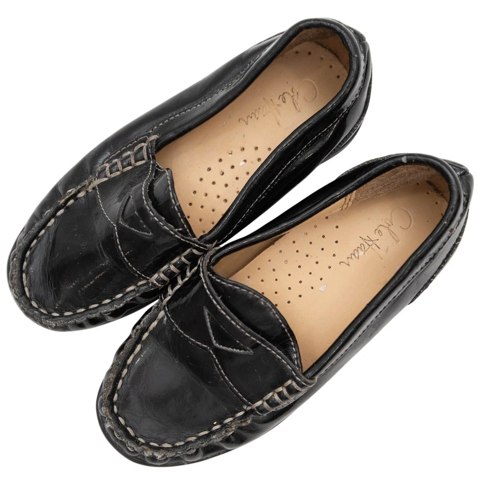 Cole Haan 学步儿童黑色漆皮鞋头 Air Penny 乐福鞋 8 码 — 第 2/4 张图片