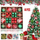 44PCS Large Christmas Baubles Xmas Tree Balls Decor Party Wedding Ornament Gifts