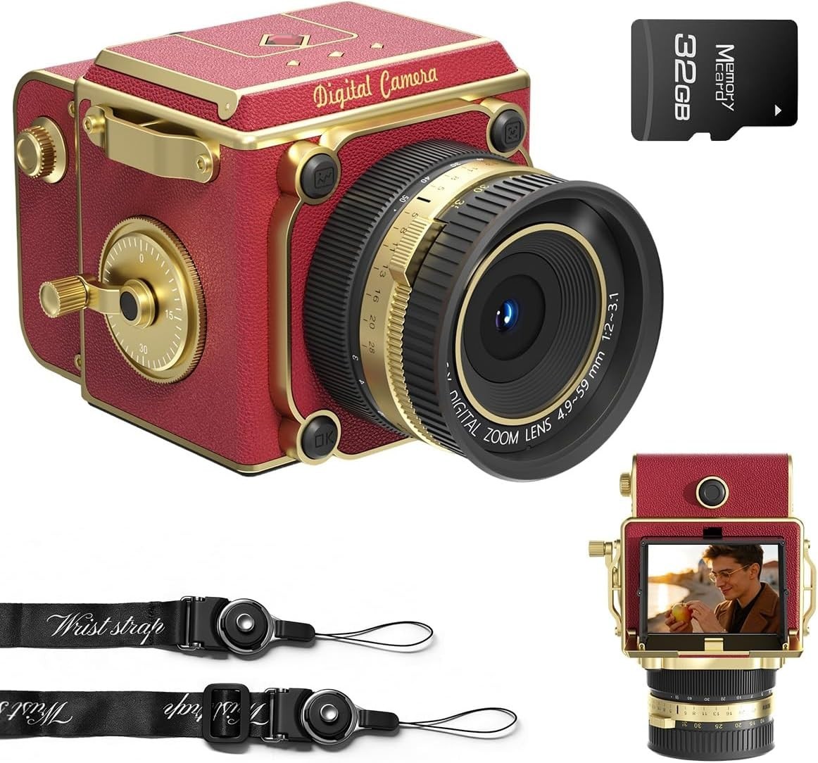 Vintage Digital Camera - Retro Portable Point and Shoot Decorative
