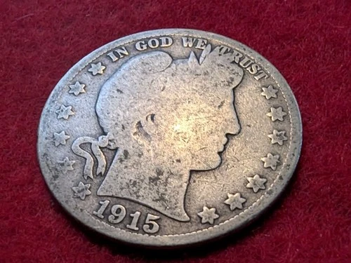1915-S 50C Barber Half Dollar