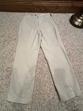 lands end chino pants women s 10R natural fit tapered flat front beige NEW