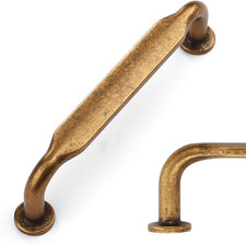 Amerdeco 10 Pack Antique Brass Cabinet Pulls 3-3/4 Inch 96mm Hole Centers Kitch
