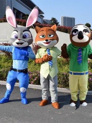 Zootopia Nick Wilde Judy Hopps mascot costume for party carnival adult size