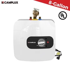 CAMPLUX 8-Gallon Electric Water Heater Mini Tank 120V Corded 1440W Under Sink RV