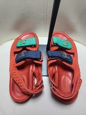 Vintage Preowned Chanel Knit Fabrics Dad Sandals. EU 37C US 6.5. RARE FIND. BC