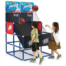 Kids Dual Shot Basketball Arcade Game w/4 Balls Pump Easy Quick Assembling Gift