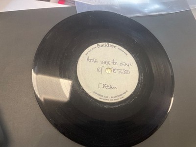 Cream  ACETATE those were the days TEST PRESSING label written by Eric Clapton