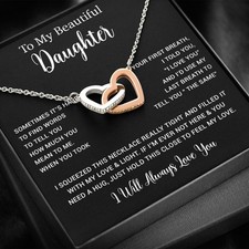To My Daughter Necklace, Gift for Daughter from Dad, Father Daughter Necklace