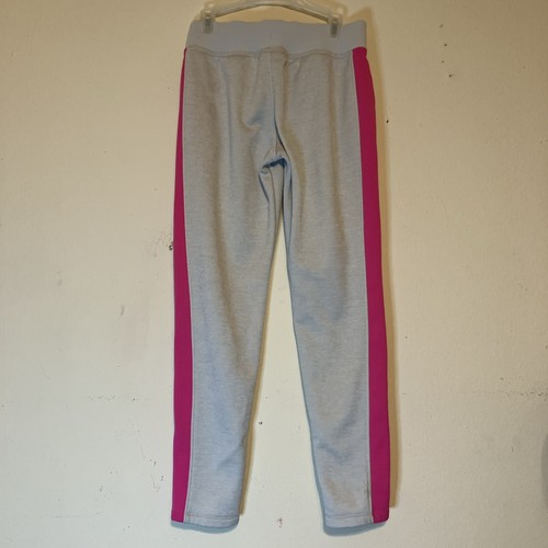 Under Armour Girls Fleece Sweat Pants Gray Pink Medium YMD 10/12 Straight Leg - Picture 4 of 4