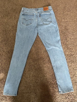 Levi's 721 Skinny Slim Fit Mid Rise Light Wash Blue Jeans
