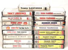 Country Music Vtg Cassette Lot Yearwood, Strait, V. Gill, G. Jones and More