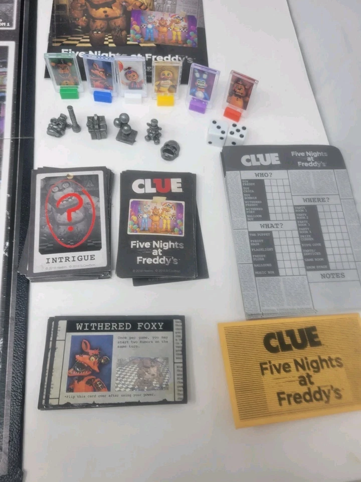 Five Nights at Freddy's CLUE Board Game 2018 100% Complete FNAF - Image 2 of 4