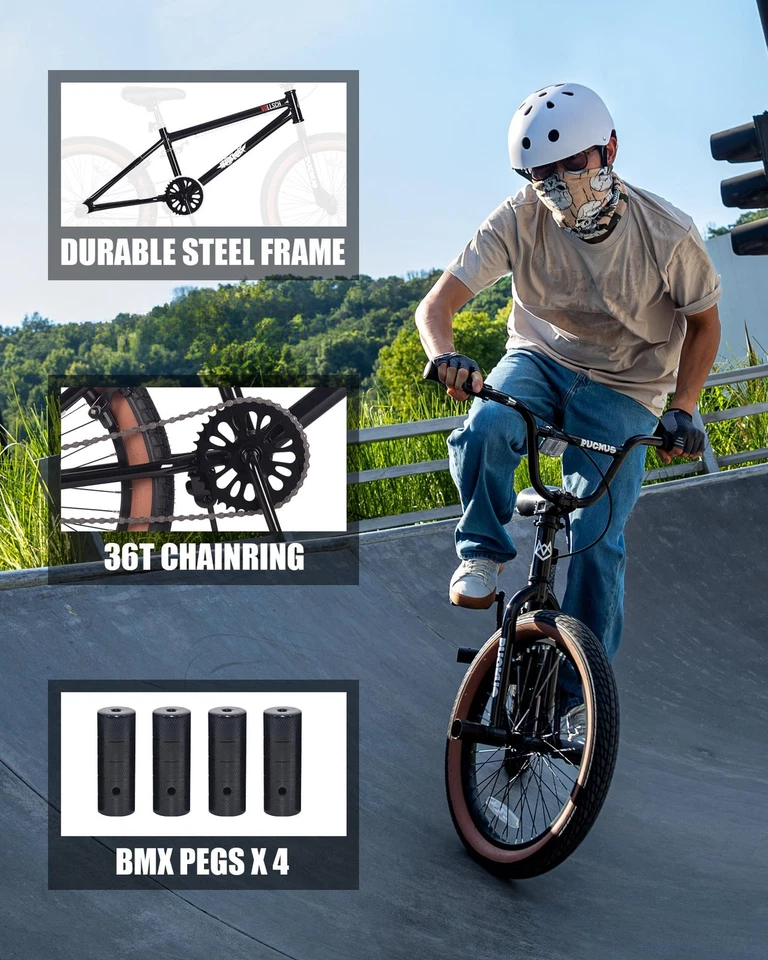 Велосипеды фристайл BMX 20 дюймов велосипед для 8-15 лет подростков, мальчиков, девочек, быть... - Изображение 3 из 4