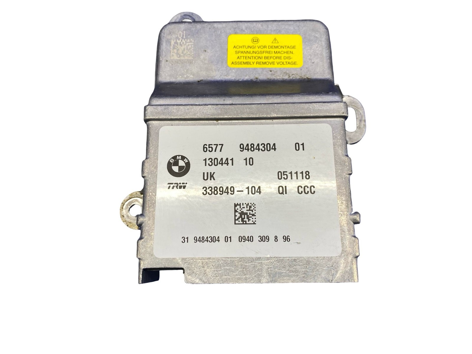 2014 - 2019 Bmw I8 Oem *NEEDS RESET* Crash Restraint Bag SRS Control Module Unit