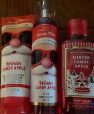 BATH AND BODY WORKS " WINTER CANDY APPLE  BODY CREAM /BODY WASH  FRAG MIST