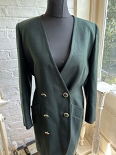 Ladies Vintage Jacket, By Mario Borsato Long Green Blazer Size 44