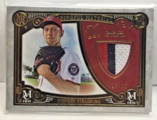 Stephen Strasburg 2016 Topps Museum Collection GOLD Prime 3 color GU Patch #d/35