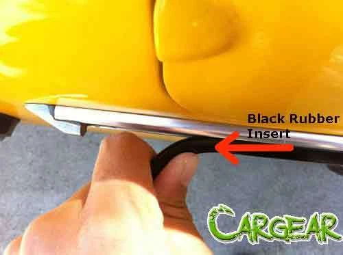 Moldura de goma negra para remache de aluminio en la carrocería del coche moldura de puerta lateral 26 pies Foto 2 de 4