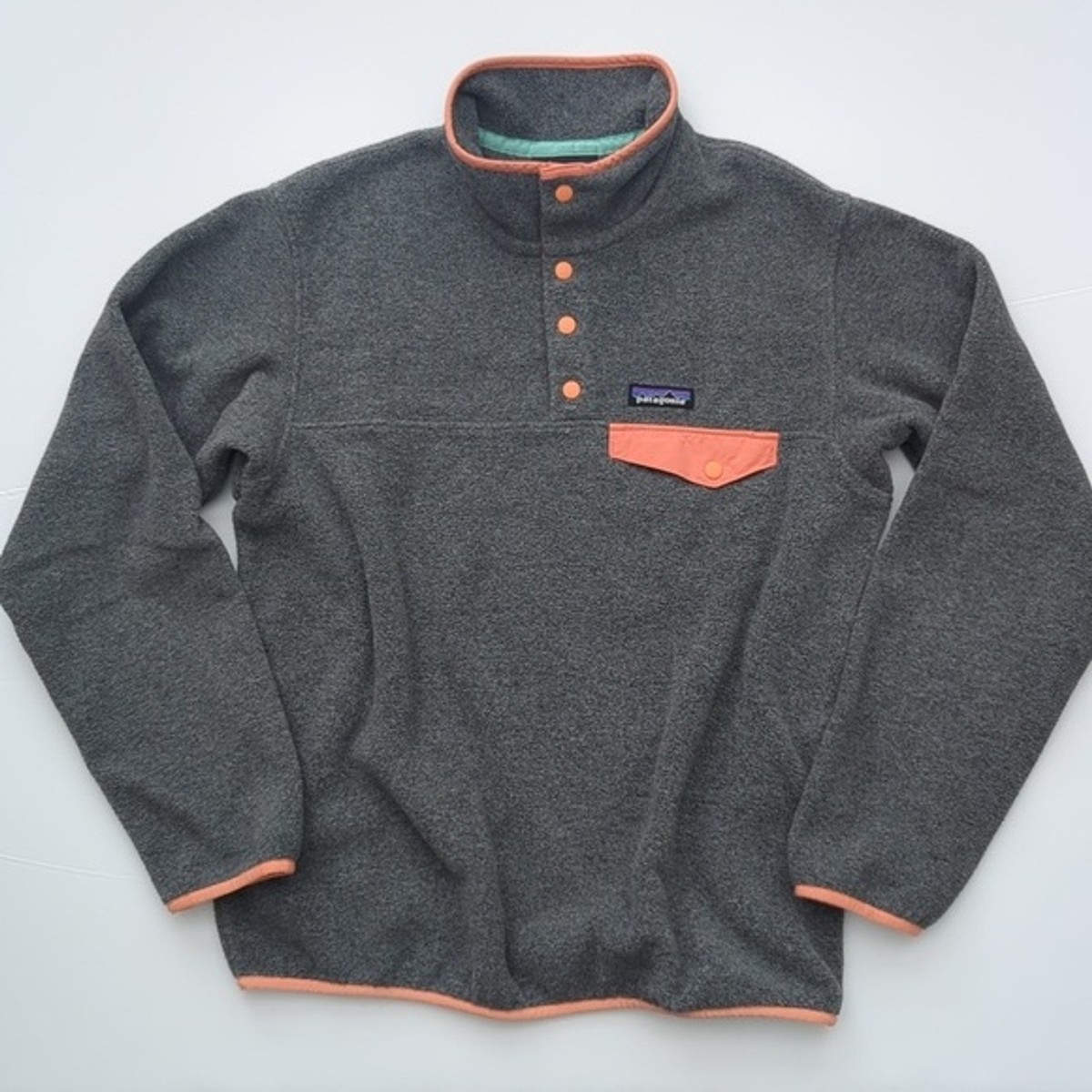 Patagonia Synchilla Fleece Snap T Fleece Pullover Lightweight Grey