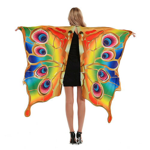 Adult Butterfly Wings Girls Cape Scarf Halloween Carnival Dance Costumes + Gift - Imagen 16 de 23