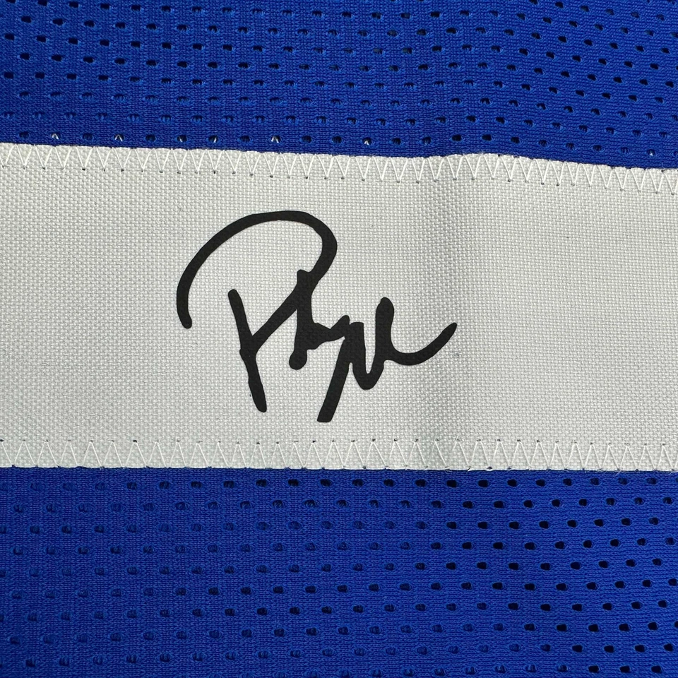 Facsimile Autographed Pat McAfee Indianapolis Blue Football Jersey Size Men's XL - Image 2 of 4