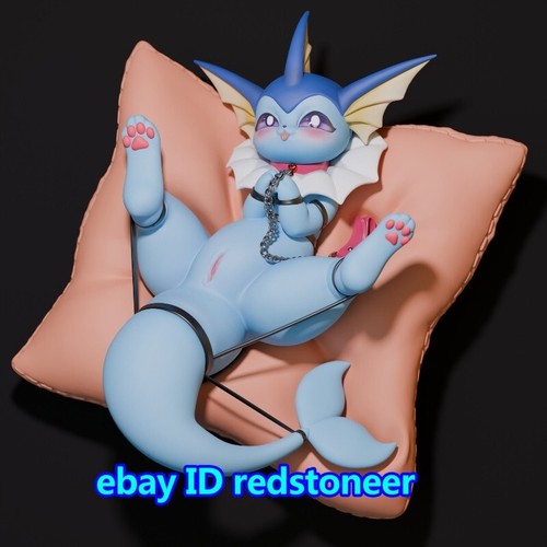 Vaporeon Statue H23cm Eeveelution Elf Series Anima Action Figure Model Collect - Picture 3 of 6